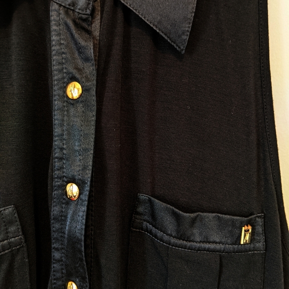 MARCIANO Midi Black Collared Dress - Picture 4 of 8